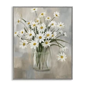 Stupell Industries Daisy Bloom Bouquet Potted Flowers Abstract Pattern Framed... - Picture 1 of 10