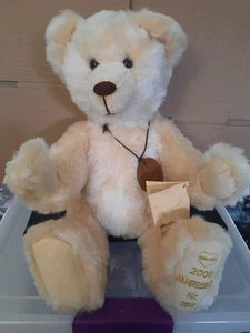 2000 Martin Light Blonde Mohair Germany Jahresbar Teddy Bear w/ Growler #756 18" - Picture 1 of 6