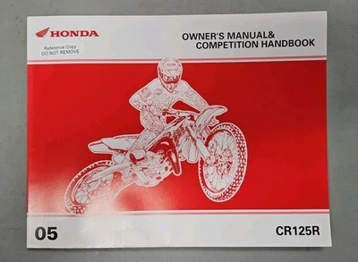 Manual del propietario Honda CR125R 2005 CR125 CR 125 OEM genuino Foto 1 de 4