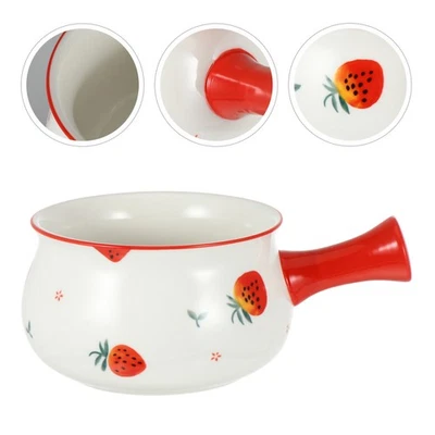  1Pc zarte Keramik Milchtopf Babynahrung Schüssel Küche Kochgeschirr Nudelsuppe - Bild 1 von 4