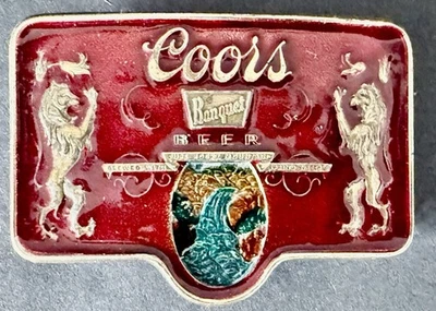 Vintage Coors Banquet Beer Belt Buckle Great American NOS Never Worn 1970s - Image 1 of 4
