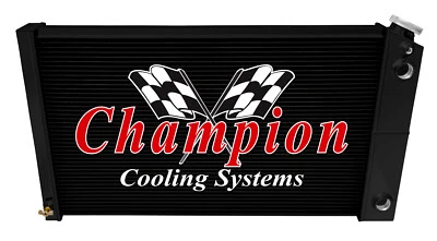 Radiador ER 3 filas DP acabado negro 17x28", 1,5, 1,5 para Buick Skylark LS 1967-1972 Foto 1 de 4