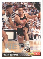 1992-93 Upper Deck International Italian Basketball Card #196 Kevin Edwards