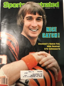 1981 Sports Illustrated CINCINNATI BENGALS Cris COLLINSWORTH NICE CATCH - Picture 1 of 1