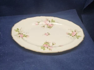 Vintage 1940er Canonsburg Keramik USA ""Moderne Priscilla"" ovale Servierplatte - Bild 1 von 5