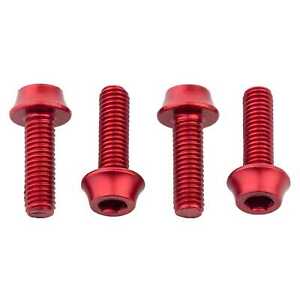 Wolf Tooth Water Bottle Cage Bolts Red 4 Pieces