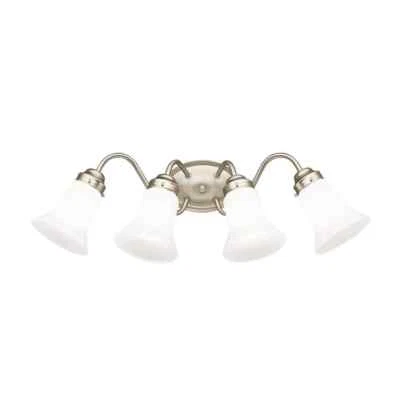KICHLER Independence 25.5" 4-Light Brushed Nickel Vanity Light Frosted Glass - Image 1 of 4