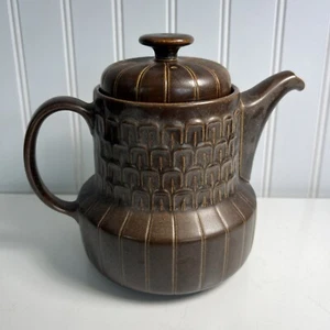 Vintage Retro Wedgwood Pennine Tea Pot Brown Drip Made In England - Picture 1 of 10
