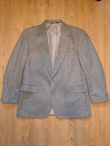 TWEED HERRINGBONE Reed St James Sport Coat Mens 44R Brown Blazer Suit Jacket - Picture 1 of 13