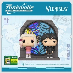 SDCC 2024 PEGATINA OFICIAL FUNKO POP! MOMENTO DE MIÉRCOLES Y FUNKOVILLE ENID - Imagen 1 de 10