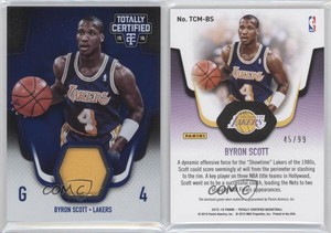 2015-16 Panini Totally Certified Materials Blue /99 Byron Scott #TCM-BS