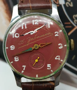 Vintage Old Watch Pobeda 1955 Artwork USSR Painted Dial Soviet Retro ART Seagull - Picture 1 of 23