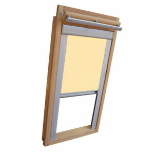 Sichtschutzrollo Schiene Dachfensterrollo für Velux VU/VL Y/VKU - hellgelb-creme