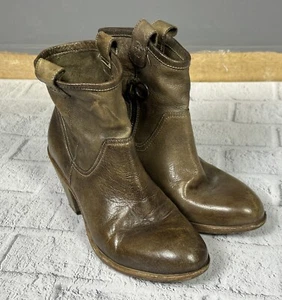 Mujeres FIORENTINI & BAKER Botas de Motociclista con Suelas de Cuero Marrón Cremallera Talla EU 38 - Imagen 1 de 13