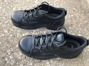 Timberland PRO Sz 7 Womens Steel Toe Low LaceUp Black Vegan Leather Slip Resist - Picture 1 of 10