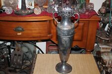 Antique Art Deco Wallace Brothers Silver Metal Chalice Urn Vase Scroll Designs