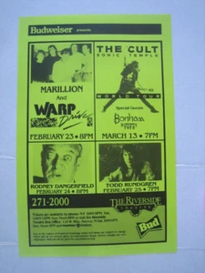 Rodney Dangerfield  Riverside Theater original 1990 Concert Handbill  The Cult - Picture 1 of 6