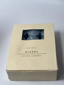 12 Pier 1 Imports OCEANS Scented Candle Votive Pier One VTG Discontinued - Picture 1 of 3