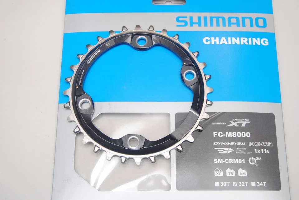 Corona SHIMANO XT 32T FC-M8000-1 CHAINRING SHIMANO XT 32T FC-M8000-1 - Immagine 1 di 1