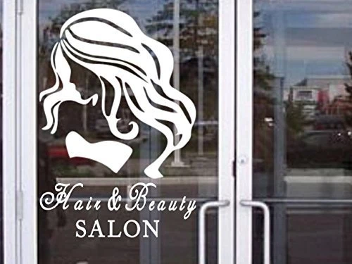 Hair & Beauty Salon Model silouhette for store display door wall car truck 18x12