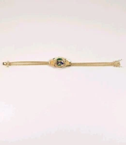 14K SOLID Yellow Gold Dominican Republic I.D. Bracelet Cuban Link 21.80 Grams - Picture 1 of 12