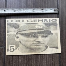 Vintage Lou Gehrig  World Series Collection Photo Ticket Wood Card 1/1 on ebay