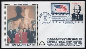 PRESIDENT GEORGE H.W. BUSH GATEWAY "INAUGURATION DAY" FDC CACHET ENVELOPE (1989) - Picture 1 of 3