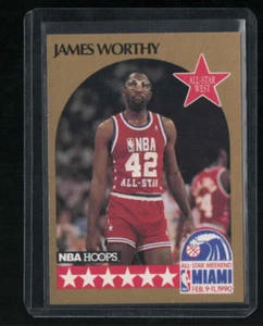 1990-91 NBA Hoops #26 All Star James Worthy Los Angeles Lakers - Bild 1 von 2