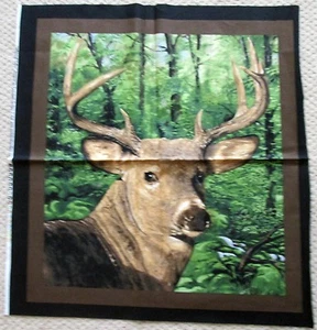 1 Beautiful Lifelike "Whitetail Valley" Cotton Quilting Crafting Fabric Panel #2 - Picture 1 of 1