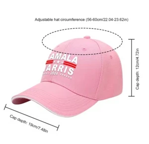 New KAMALA HARRIS 2024 Hat PRESIDENT Election Adjustable Baseball Cap Pink Women - Picture 1 of 1