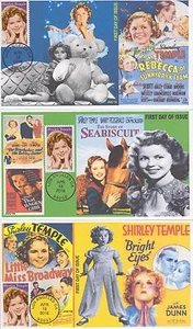 JVC CACHETS-2016 SHIRLEY TEMPLE ISSUE FIRST DAY COVER FDC MOVIES ACTOR SET OF 3 - Picture 1 of 5