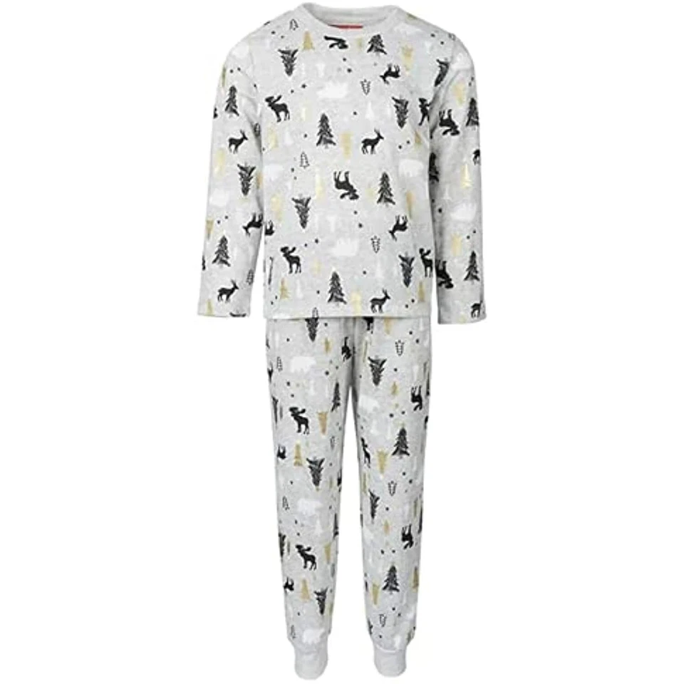 Pijama Familiar Invierno Árboles y Ciervos Pijama Set, X-Pequeño Foto 1 de 2