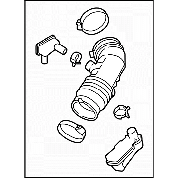 Infiniti Q50 Air Duct LH Passenger Match # 16576-4GB0B 16576-4GB1B 2014-16 OEM Foto 1 de 1