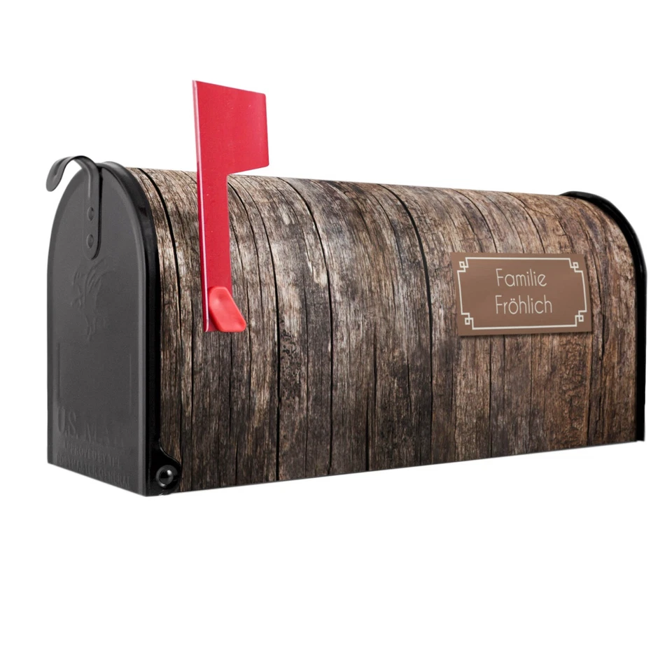 banjado US-Mailbox Briefkasten Amerikanisch Letterbox Motiv Altes Holz - Bild 1 von 1