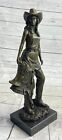 Original Signed Kamiko Hot Cast Cowgirl with Saddle Bronze Statue Sculpture Sale