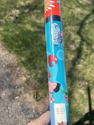 Vintage Pokemon Gift Wrap Wrapping Paper American Greetings 15 sq ft Roll - Image 1 of 4