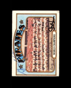 Clines Guisti Blass Virdon Signed by 4 1972 Topps Team Pittsburgh Pirates Autogr - Picture 1 of 2