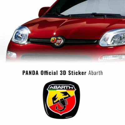 Adesivo Abarth 3D Ricambio Logo per Fiat Panda dopo il 2012 - Immagine 1 di 3