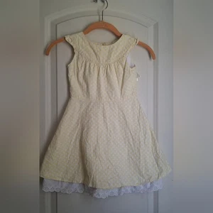 Cherokee Y2k Cotton Charming Yellow Polka Dot Girls Dress Sz 4 Clasic Summer - Picture 1 of 6