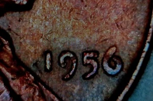 1956 P Lincoln Wheat Cent Penny 1C Improperly Annealed ~ Thick 6 ~ TRUST - Picture 1 of 4