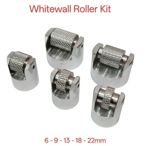 Tyre Whitewall Machine Redwall Roller Applicators FULL KIT 5 Rollers + Bottles - Picture 1 of 2