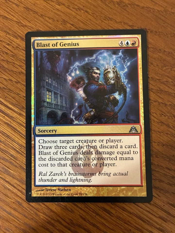 Blast of Genius - Foil - Dragon's Maze #55/156 MTG Magic The Gathering. M3 - Image 1 of 2
