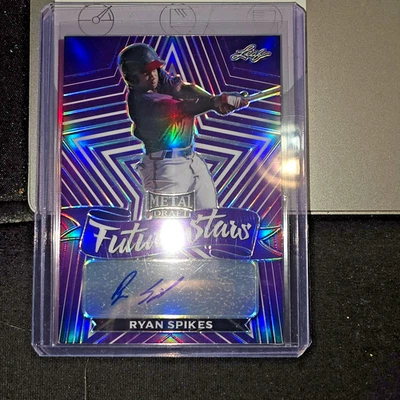 2021 LEAF METAL DRAFT "PURPLE FUTURE STARS" #FS-RS2 RYAN SPIKES RC AUTO 12/25 - Image 1 of 4