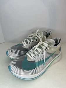 NIKE ZOOM FLY SP RUNNING SHOES WHITE RAGE GREEN MEN’S SIZE US 10.5 AJ9282-103 - Picture 1 of 11