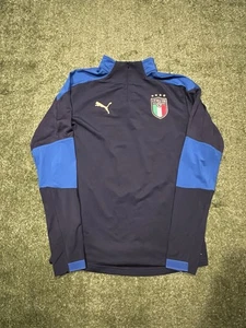 Italy Training 1/4 Zip Mens Small Jersey Puma World Cup Italia Dri-Fit Polo - Picture 1 of 10