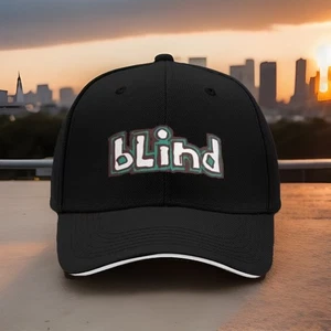 Adult Skateboard Hat With Blind Logo Cap Black Adjustable 🛹 - Picture 1 of 2