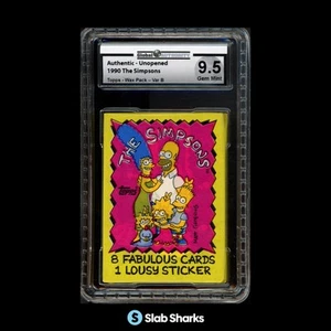 1990 TOPPS THE SIMPSONS WAX PACK AUTHENTIC SEALED GLOBAL AUTHORITY GEM MINT 9.5 - Picture 1 of 3