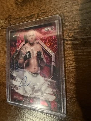 2024 topps finest serghei spivac red shimmer autograph - Image 1 of 2