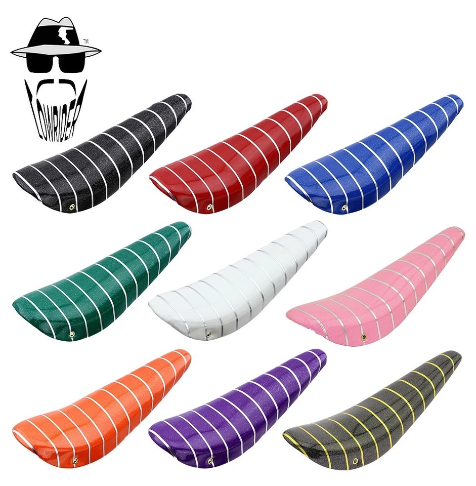 NEW! 20" Original Lowrider Banana Seat Sparkle W/Silver Strips In 9 Colors. - Image 1 of 1