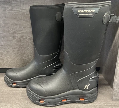 Bota de goma Korkers Neo Artic para hombre con suelas todo terreno (negra) - talla 11 Foto 1 de 4